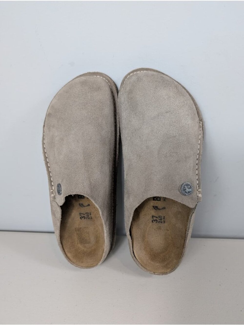 Birkenstock Zermatt Premium suede clogs in gray women's size 6-7.5 - Picture 4 of 12